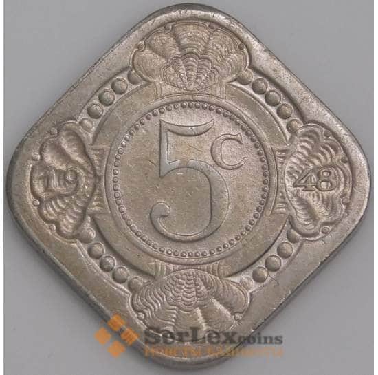 Кюрасао монета 5 центов 1948 КМ47 AU арт. 47624