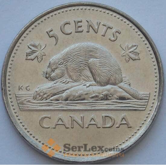 Канада 5 центов 2002 КМ446 UNC 50 лет правления (J05.19) арт. 16843