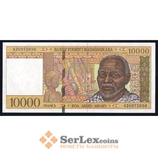 Мадагаскар банкнота 10000 франков 1995 Р79 UNC арт. 39988