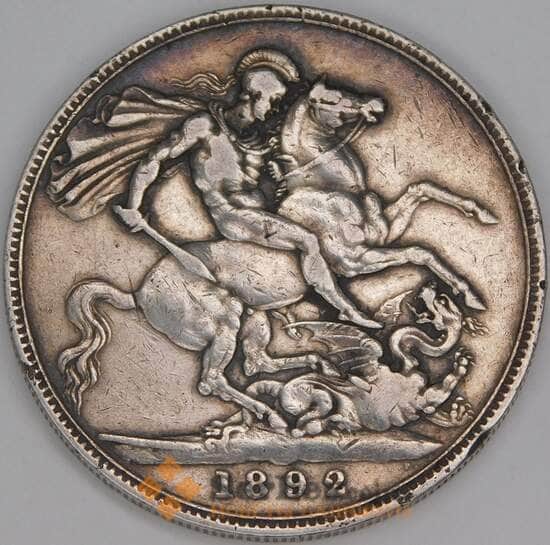Великобритания 1 крона 1892 КМ765 XF арт. 53130