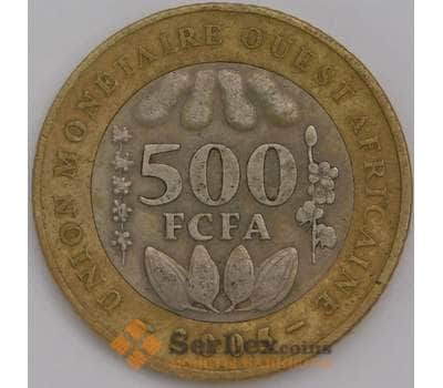 Монета Западная Африка 500 франков 2005 КМ15 VF арт. 38822