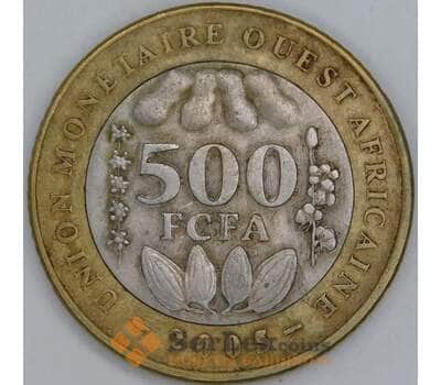 Монета Западная Африка 500 франков 2005 КМ15 VF арт. 38822