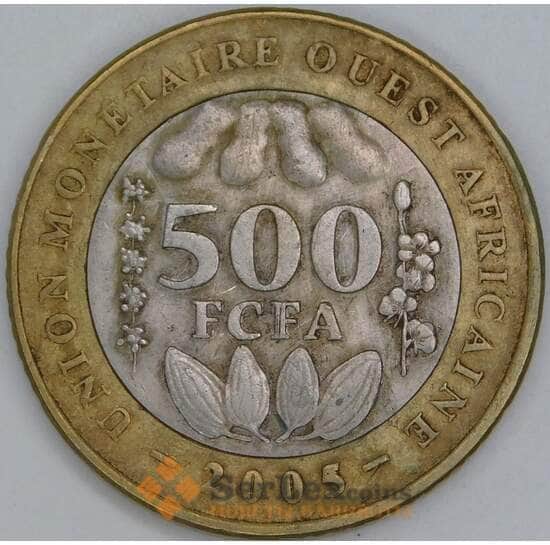 Западная Африка 500 франков 2005 КМ15 VF арт. 38822 Западная Африка 500 франков 2005 КМ15 VF арт. 38822