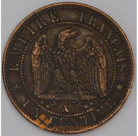 Франция монета 1 сантим 1862 А КМ795 XF арт. 44719