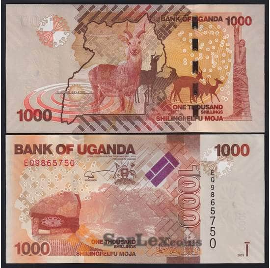 Уганда 1000 шиллингов 2021 Р49 UNC арт. 40928