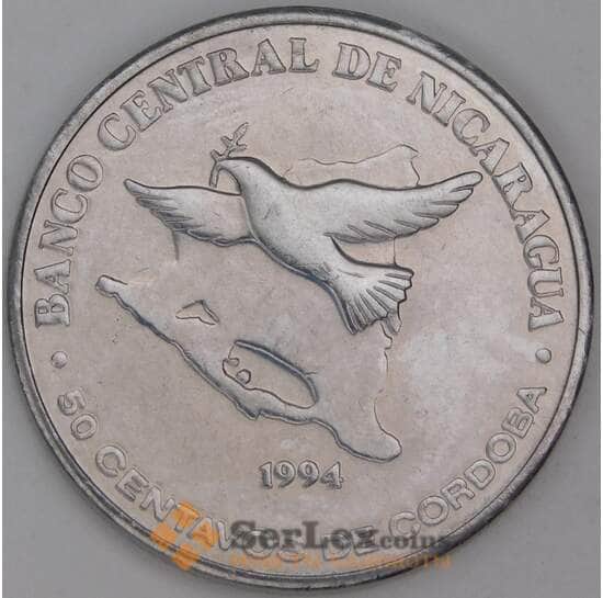 Никарагуа 50 сентаво 1994 КМ83 UNC арт. 54147