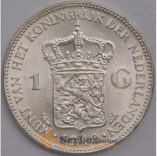 Нидерланды монета 1 гульден 1940 КМ161 UNC арт. 42894
