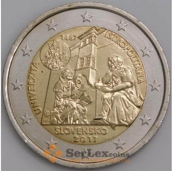 Словакия монета 2 евро 2017 КМ103 UNC  арт. 11512