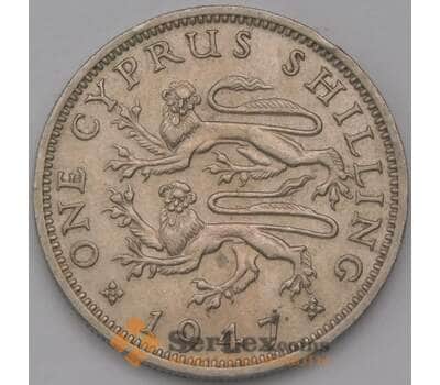 Монета Кипр 1 шиллинг 1947 КМ27 XF арт. 38417