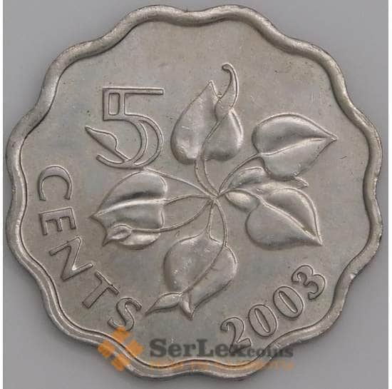 Свазиленд монета 5 центов 2008 КМ48 UNC арт. 45562