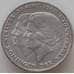 Монета Нидерланды 2 1/2 гульдена 1980 КМ201 VF Коронация королевы Беатрикс арт. 13113