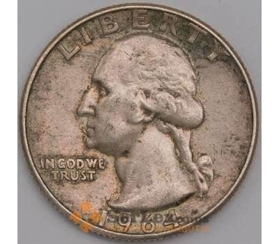 США монета 1/4 доллара 1964 КМ164 XF арт. 43138