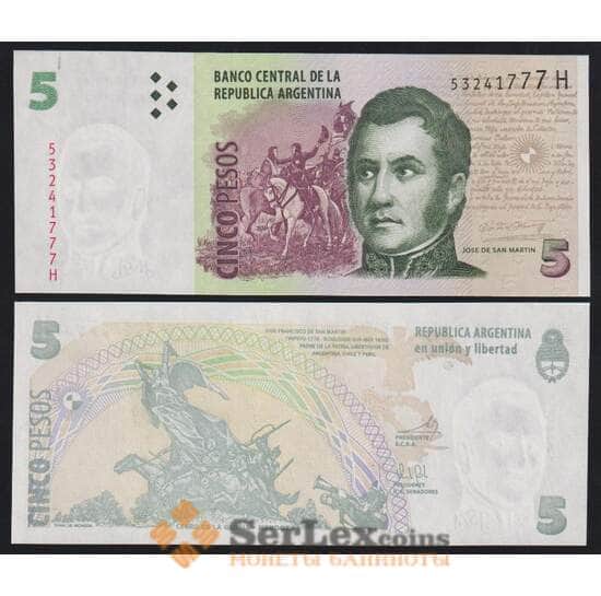 Аргентина 5 песо ND 2013 Р353с UNC арт. 51852