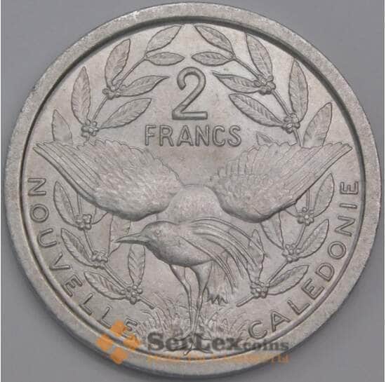 Новая Каледония монета 2 франка 1973 КМ14 UNC арт. 43240