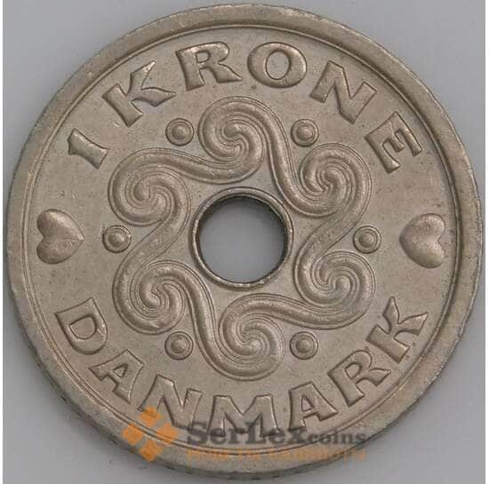 Дания монета 1 крона 2000 КМ873 aUNC арт. 45281