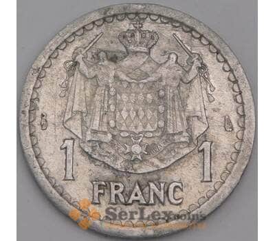 Монако монета 1 франк 1943 КМ120 F арт. 43164