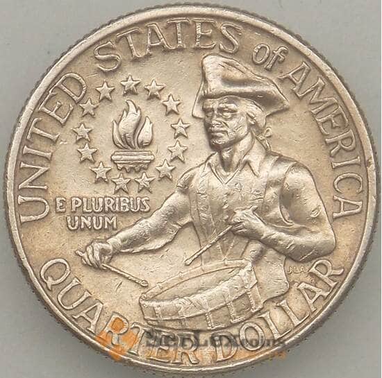 США 25 центов 1976 КМ204 XF Барабанщик  арт. 18902