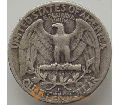 Монета США 25 центов квотер 1952 D KM164 VF арт. 12273