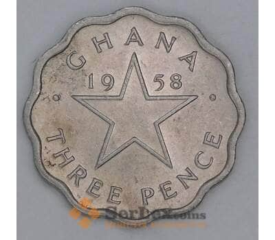 Гана 3 пенса 1958 КМ3 aUNC арт. 56143
