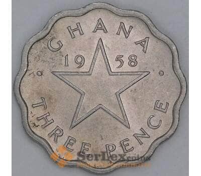 Гана 3 пенса 1958 КМ3 aUNC арт. 56143
