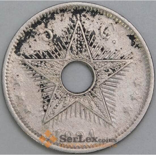 Бельгийское Конго 5 сантимов 1921 КМ17 F арт. 55302