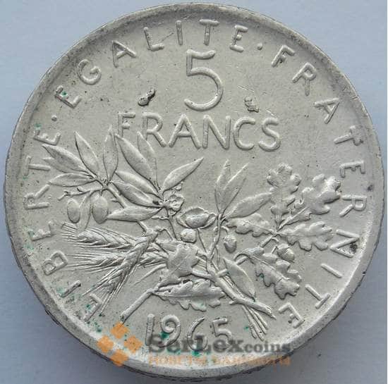 Франция 5 франков 1962 КМ926 AU (J05.19) арт. 16284