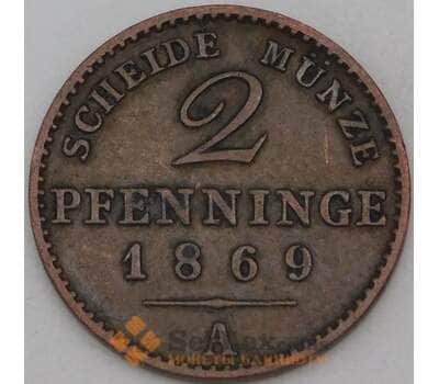 Монета Германия - Пруссия 2 пфеннига 1869 А КМ481  арт. 28914