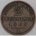 Монета Германия - Пруссия 2 пфеннига 1869 А КМ481  арт. 28914
