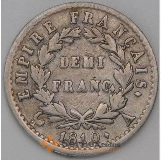 Франция 1/2 франка 1810 А КМ691 VF+ арт. 22721