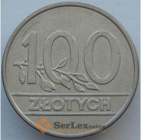 Польша 100 злотых 1990 КМ214 aUNC (J05.19) арт. 16381 Польша 100 злотых 1990 КМ214 aUNC (J05.19) арт. 16381