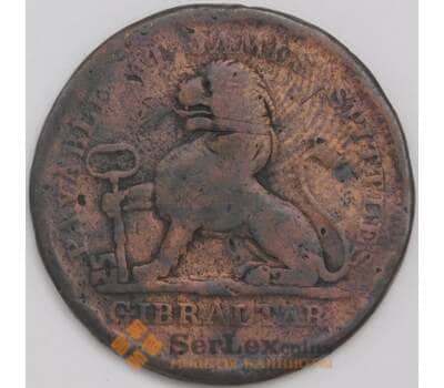 Монета Гибралтар 2 кварто 1820 Tn9 VG арт. 40075