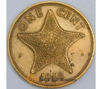 Багамские острова 1 цент 1968 КМ2 VF арт. 57508
