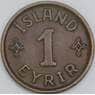 Исландия 1 эйре 1926 КМ5 XF арт. 56613