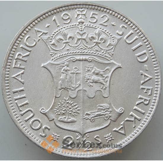 Южная Африка ЮАР 2 1/2 шиллинга 1952 КМ39.2 aUNC Серебро арт. 14658