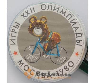 Значок Олимпийские игры XXII Мишка Велоспорт арт. 37744