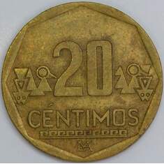 Перу 20 сентимо 2008 КМ306.4 XF арт. 57676