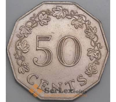 Монета Мальта 50 центов 1972 КМ12 XF арт. 28233