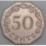 Мальта монета 50 центов 1972 КМ12 XF арт. 28233