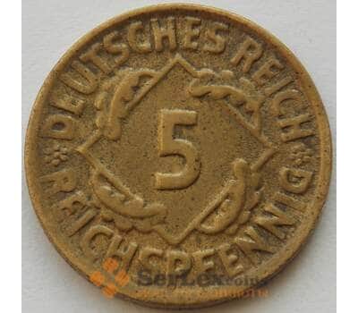 Монета Германия 5 пфеннигов 1925 D КМ39 XF (J05.19) арт. 17100