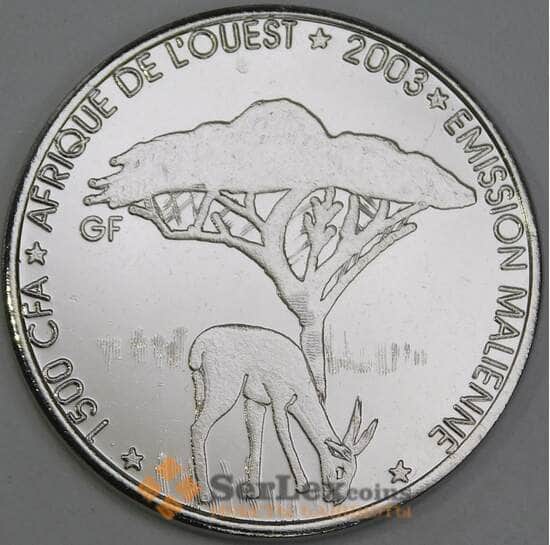 Мали 1500 франков 2003 UC200 UNC арт. 55133