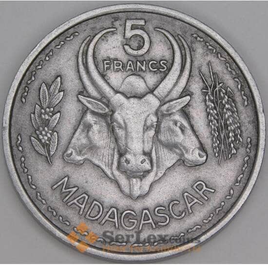 Мадагаскар 5 франков 1953 КМ5 XF арт. 53270