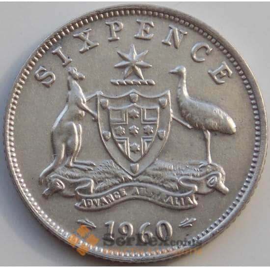 Австралия 6 пенсов 1955-1963 КМ58 AU-aUNC арт. 10109