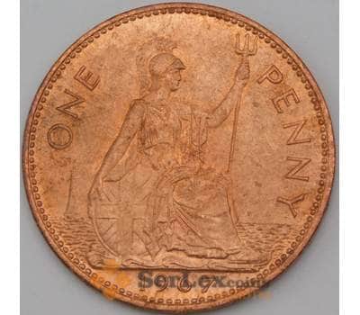 Монета Великобритания 1 пенни 1967 КМ897 aUNC арт. 26930