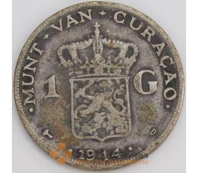 Монета Кюрасао 1 гульден 1944 КМ45 F арт. 39851