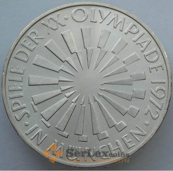 Германия 10 марок 1972 D КМ134 BU Серебро Эмблема (J05.19) арт. 14977