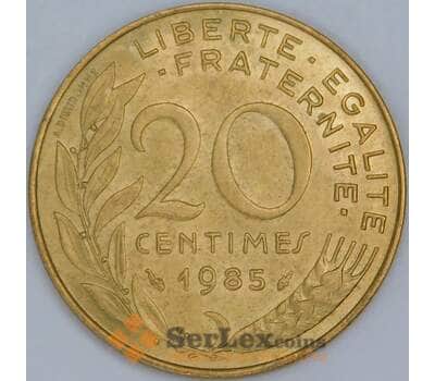 Франция 20 сантимов 1962-2001 КМ930 UNC  арт. 57376