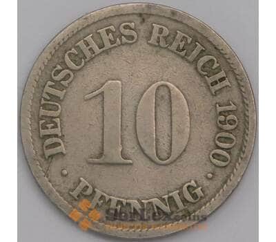 Германия монета 10 пфеннигов 1900 F КМ12 VF  арт. 43227