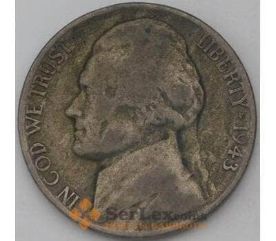 Монета США 5 центов 1943 P КМ192а F арт. 26110