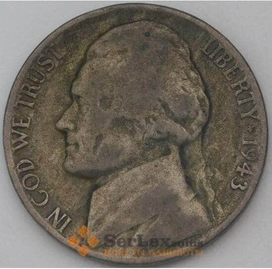 США 5 центов 1943 P КМ192а F арт. 26110
