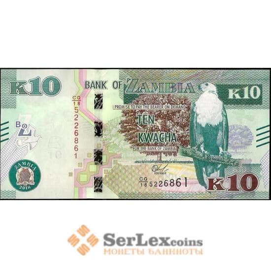 Замбия 10 квача 2018 Р58 UNC арт. 21825